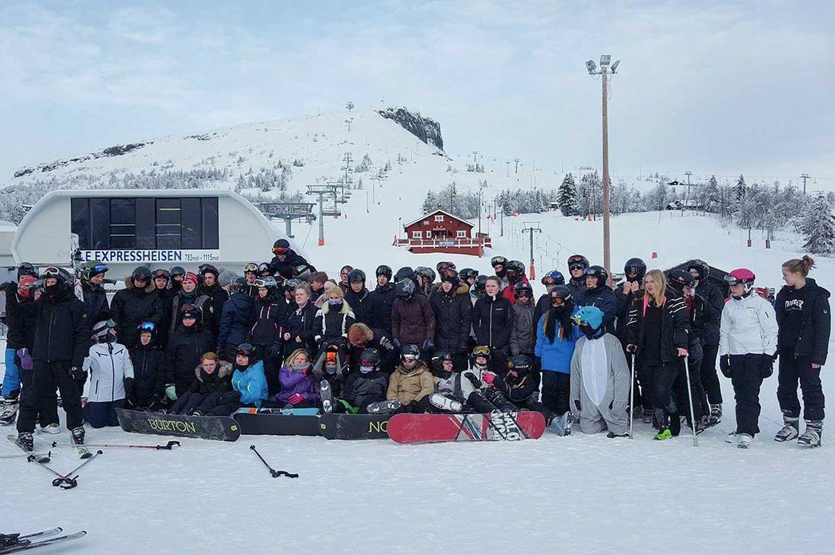 Husby Efterskole på skitur